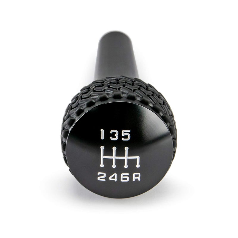 DV8 Offroad Manual Shift Knob for 2007-2010 Wrangler JK | 6-Speed Transmission | Billet Aluminum Construction | Rubber Tire Tread Grip - Image 3